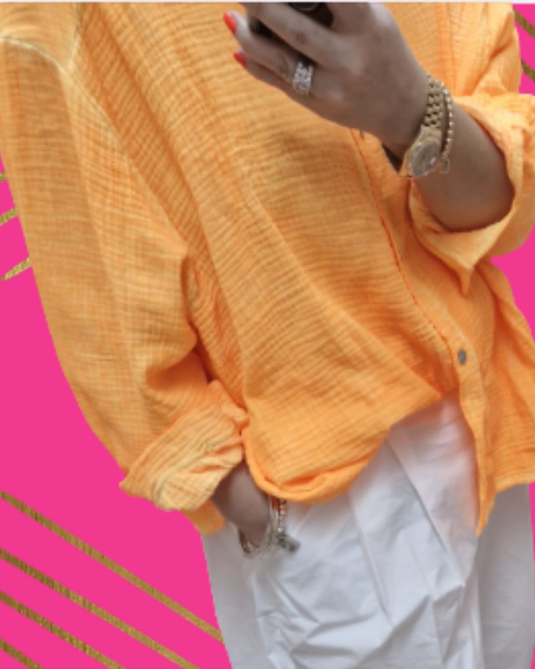 Deia Shirt - Orange Fluro
