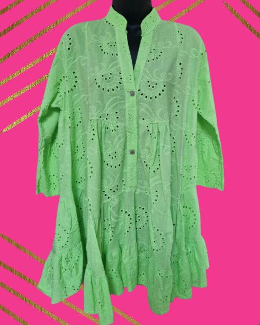 Soller Dress - Green Fluro