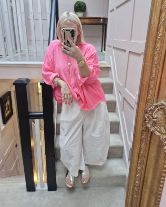 Deia Shirt - Fushia Fluro