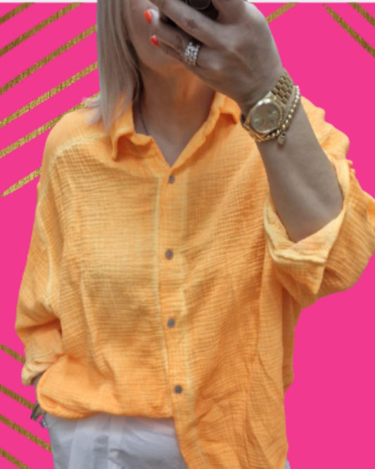 Deia Shirt - Orange Fluro