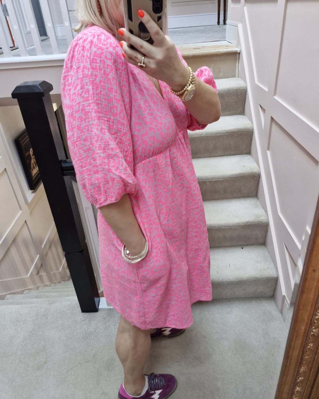 Pisa Dress - Fushia Fluro Leopard