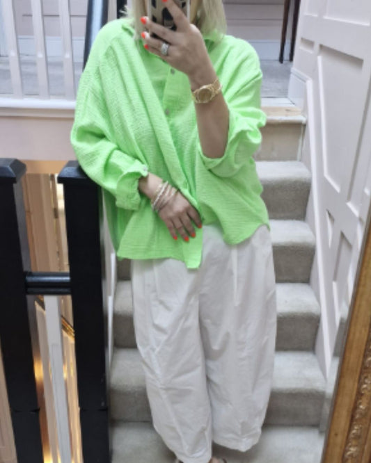 Deia Shirt - Green Fluro