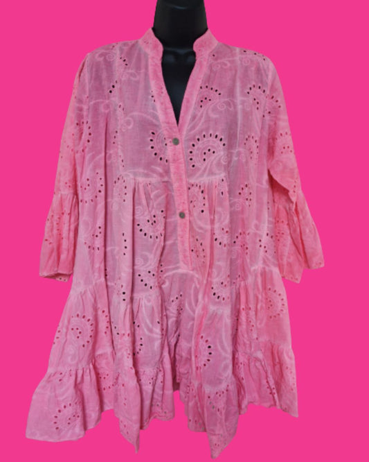 Soller Dress - Fushia Fluro